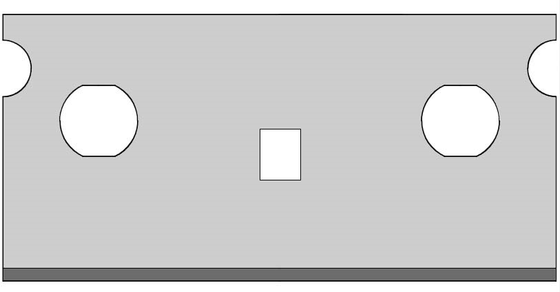 Żyletka 39x19x0,3 oq
