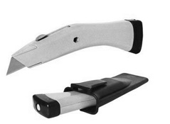 Nóż A47 na ostrza trapezowe i hakowe z kaburą typ delfin