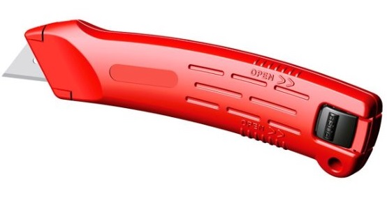 Bardzo mocny nóż na ostrza trapezowe i hakowe A70 stałe ostrze