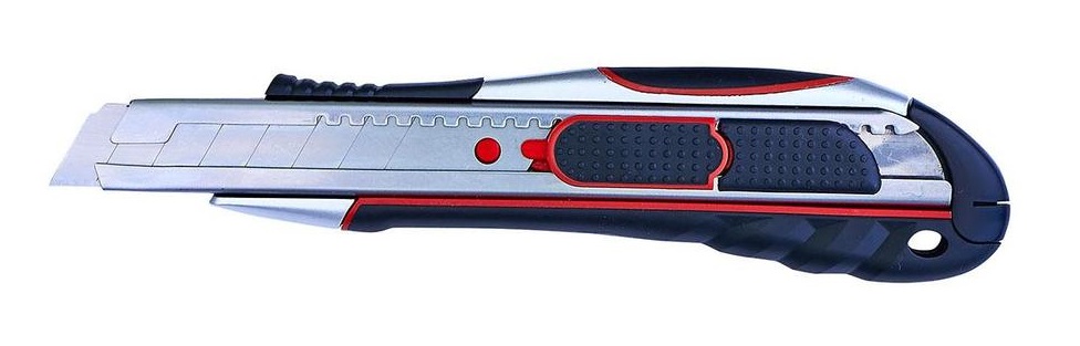 Nóż A45 z dzielonym suwakiem na ostrza 18 mm funkcja noża bezpiecznego i noża uniwersalnego