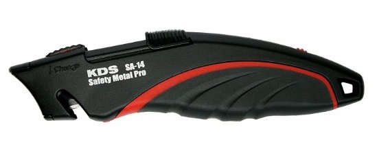 Mocny nóż bezpieczny z automatycznym mechanizmem sprężynowym B69 na ostrza trapezowe i hakowe