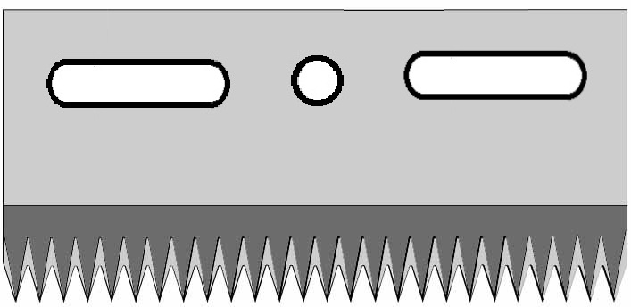 Ostrze zębate 50x23x0,5 SS ostrza do dyspensera taśmy