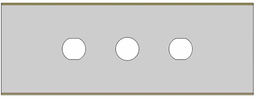 Ostrze żyletkowe 60x22x0,2 inox TiN