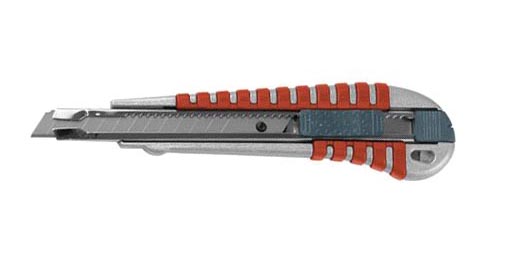 Nóż metalowy gumowany na ostrza 9 mm A32