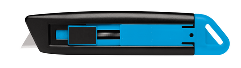 Mocny metalowy nóż bezpieczny z mechanizmem sprężynowym B27 na ostrza trapezowe lub hakowe